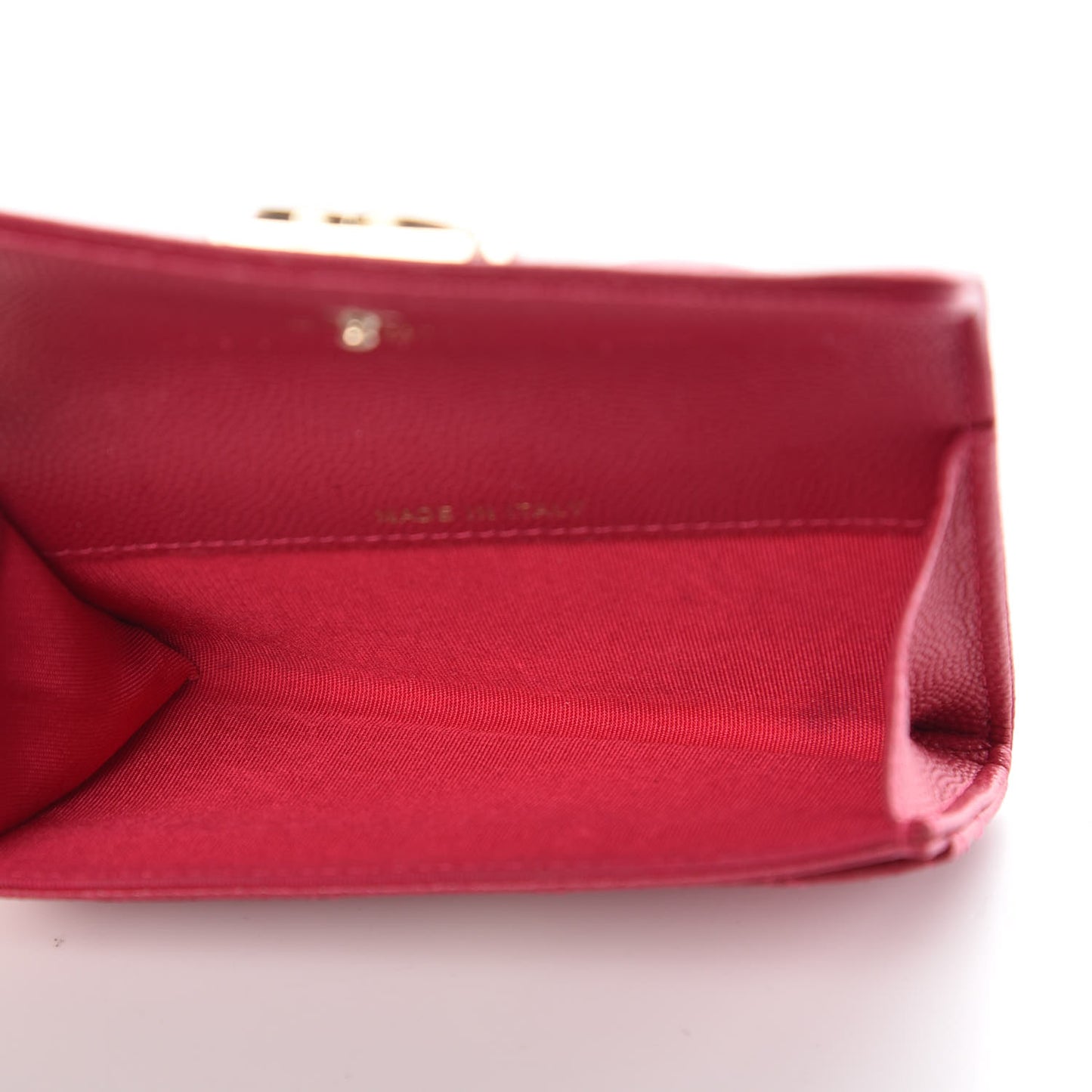 Caviar Quilted Boy Card Holder Wallet Fuchsia