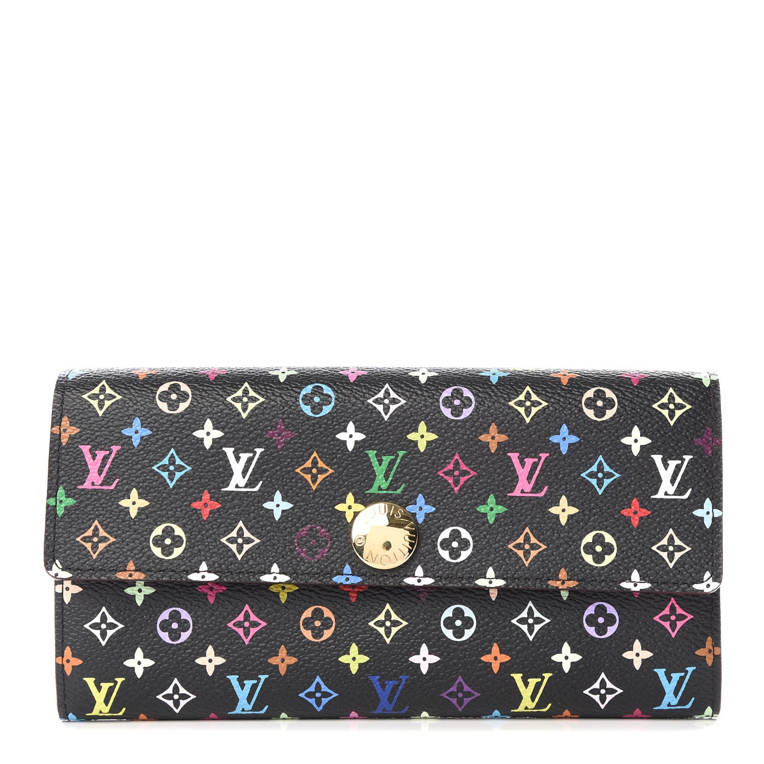 Louis Vuitton Monogram Multicolor Sarah Wallet Black Grenade 1 of 10
