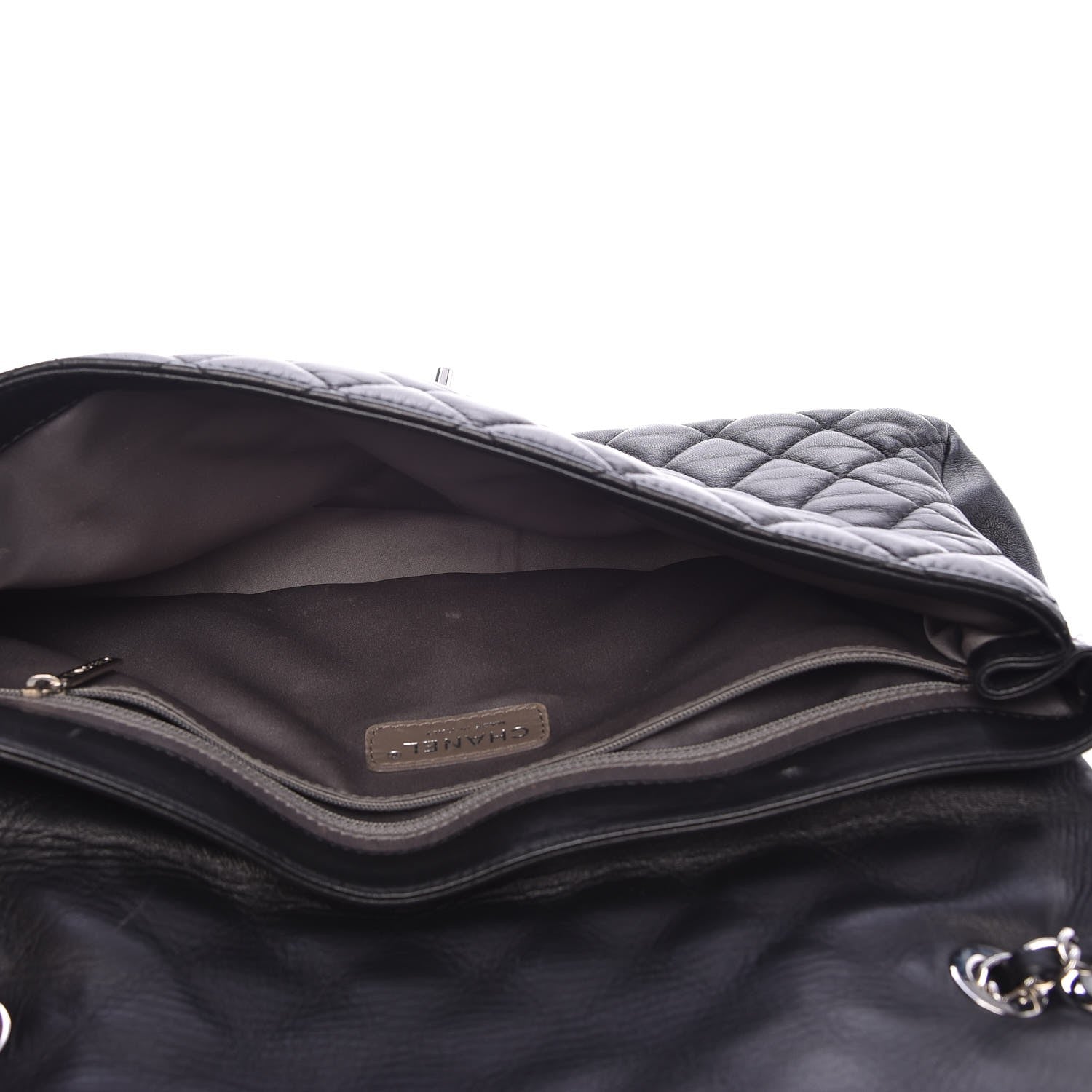 Chanel Lambskin Quilted Jumbo Coco Rain Flap Black 10 of 14