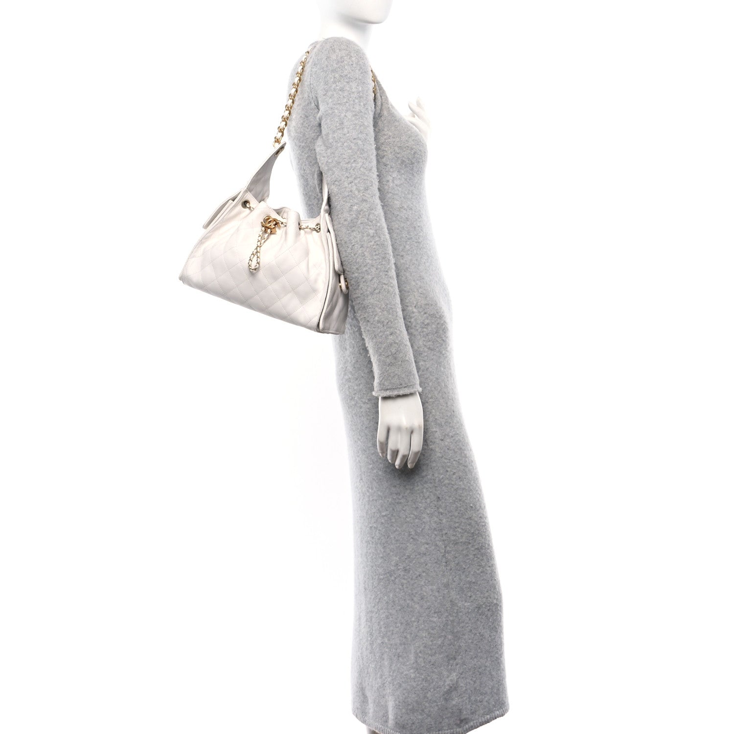 Chanel Caviar Quilted Small Chanel 25 Handbag White 3 of 10