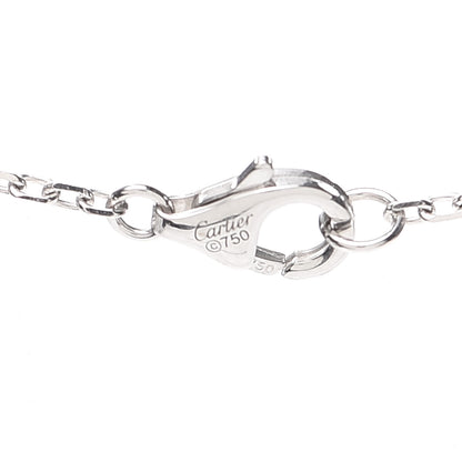 Cartier 18K White Gold Diamond Interlocking LOVE Paved Necklace 5 of 7