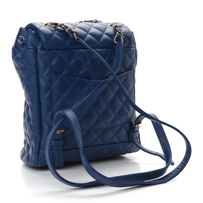 Chanel Lambskin Quilted Small Urban Spirit Backpack Blue 3 of 9