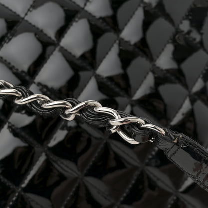 Chanel Patent Quilted Medium Just Mademoiselle Bowling Bag Black 14 of 14