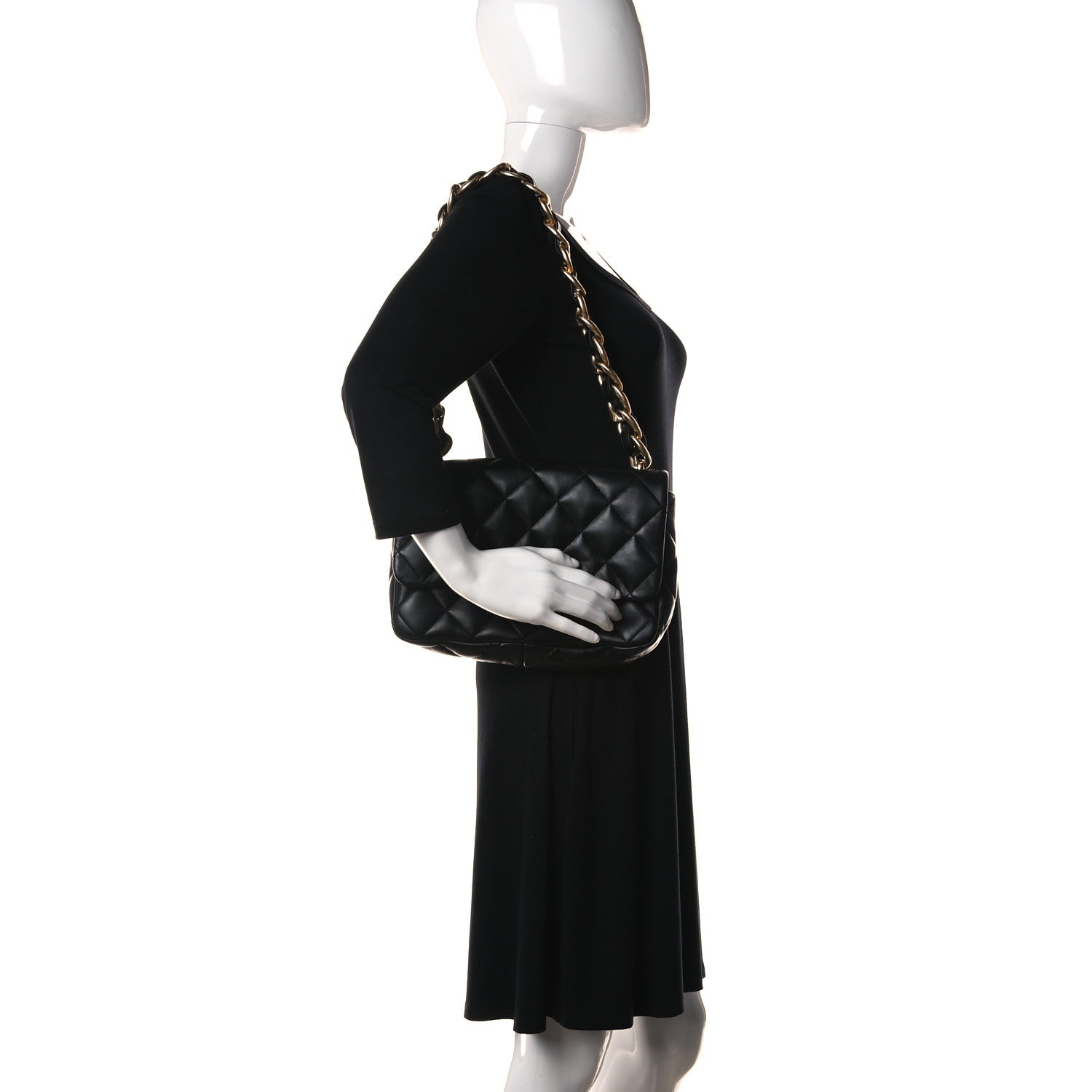 Chanel Lambskin Quilted Large CC Funky Town Flap Black 2 of 10