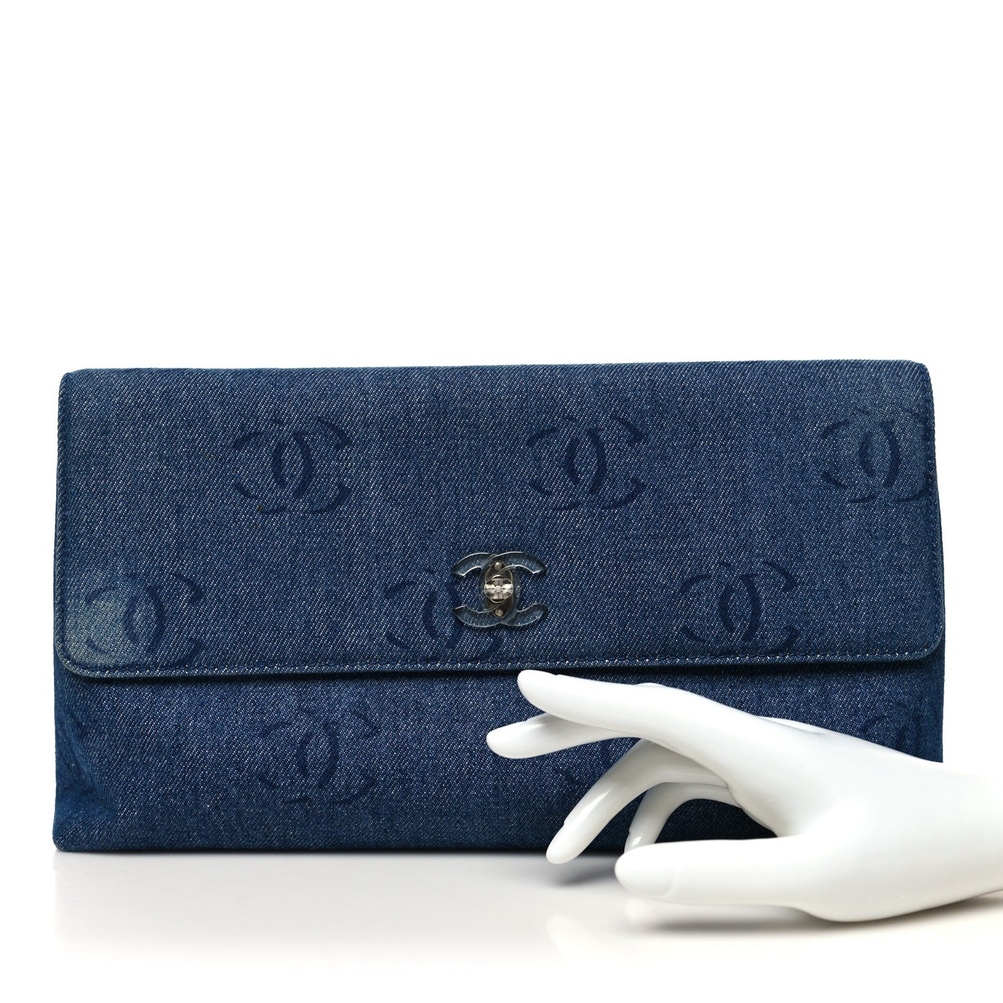 Denim CC Clutch Dark Blue