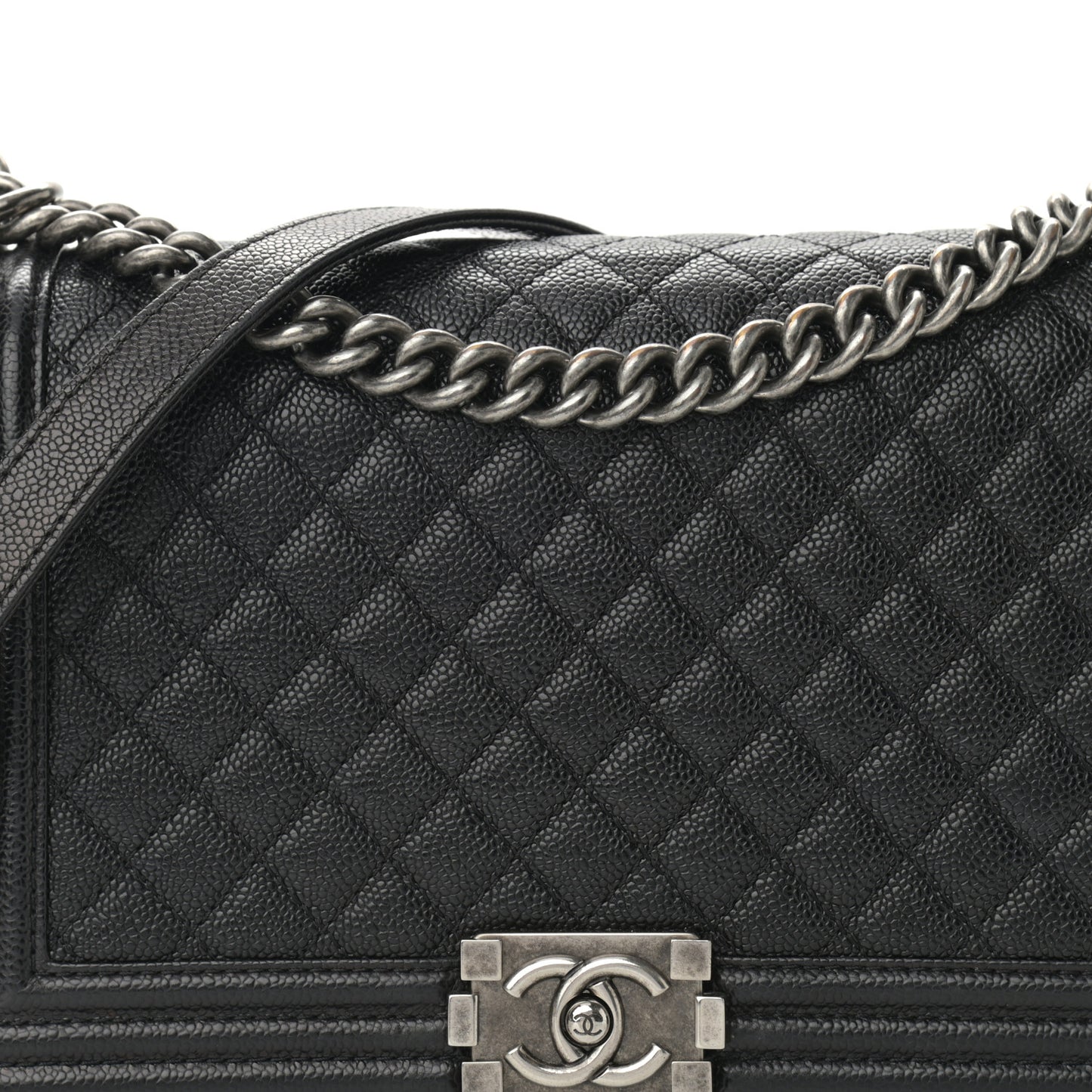 Caviar Quilted New Medium Boy Flap Black
