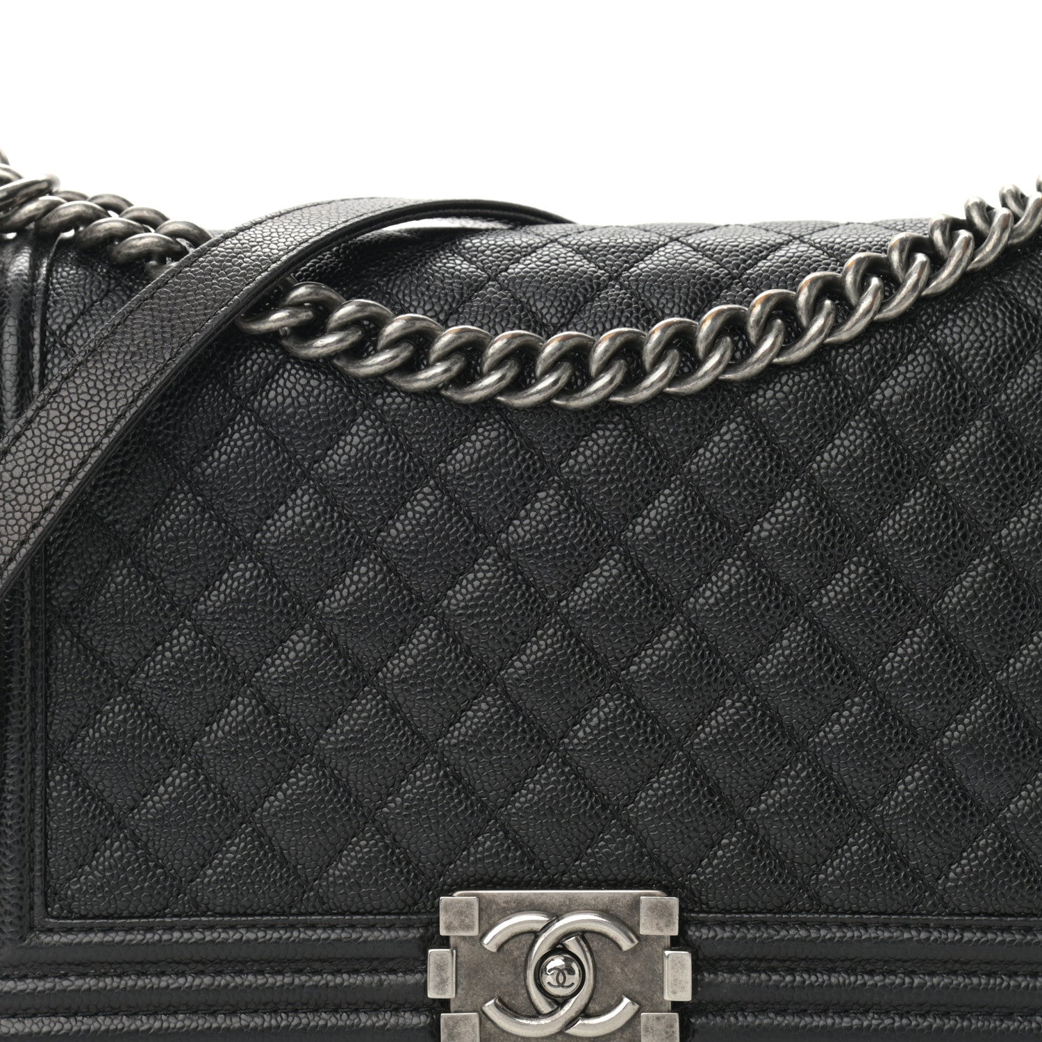 Chanel Caviar Quilted New Medium Boy Flap Black 8 of 10