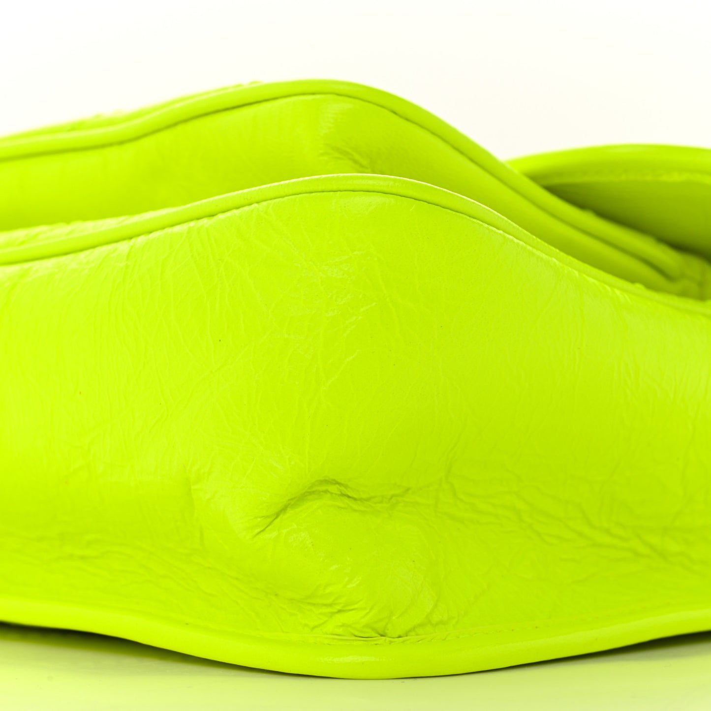 Crinkled Calfskin Matelasse Monogram Medium Niki Chain Satchel Neon Yellow