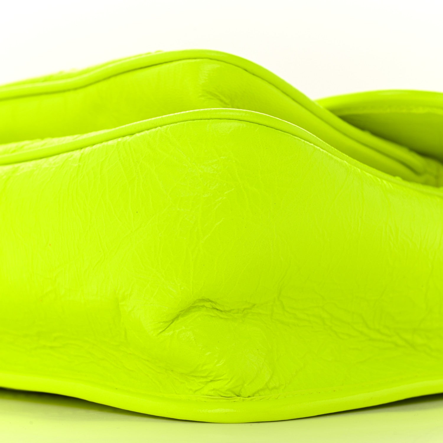 Saint Laurent Crinkled Calfskin Matelasse Monogram Medium Niki Chain Satchel Neon Yellow 10 of 10