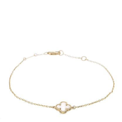 Van Cleef & Arpels 18K Yellow Gold Mother of Pearl Sweet Alhambra Bracelet 1 of 4