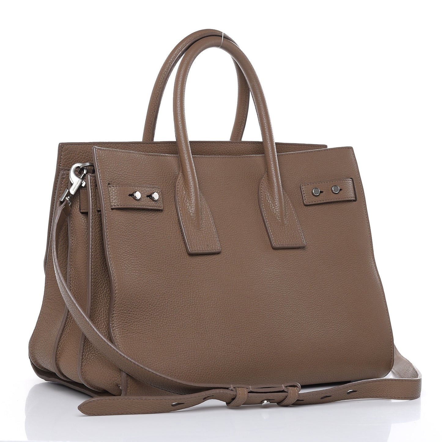Grained Calfskin Small Supple Sac De Jour Taupe