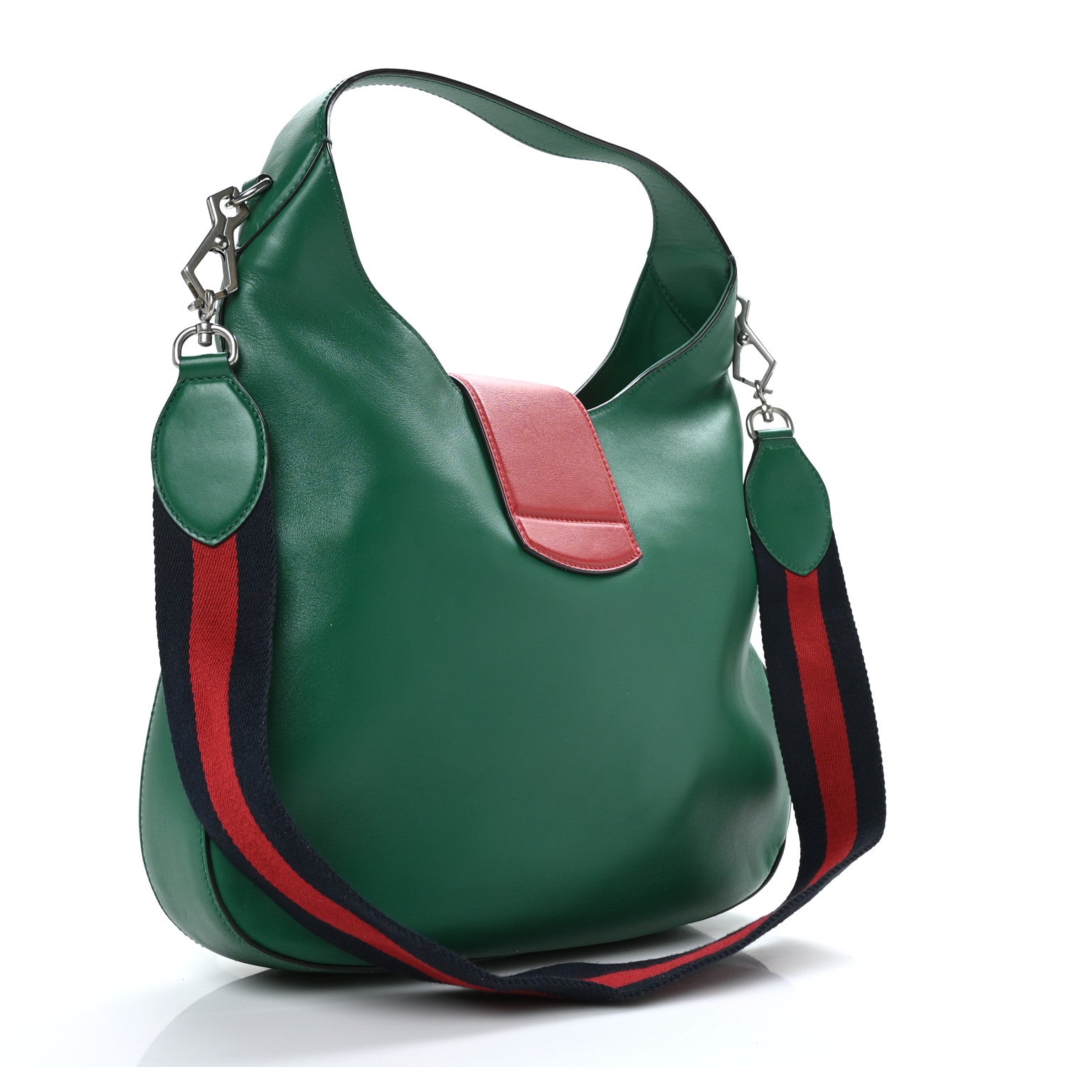 Gucci Calfskin Web Stripe Medium Dionysus Hobo Emerald 3 of 10
