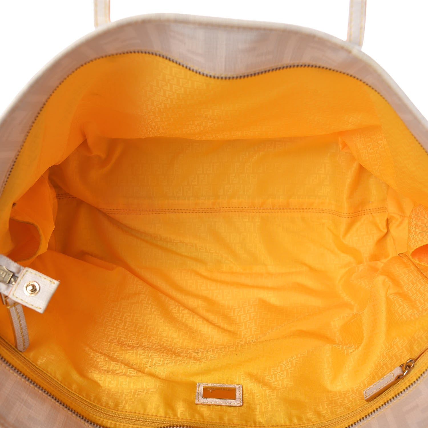 Fendi Zucca Spalmati Medium Roll Tote Bianco 5 of 9