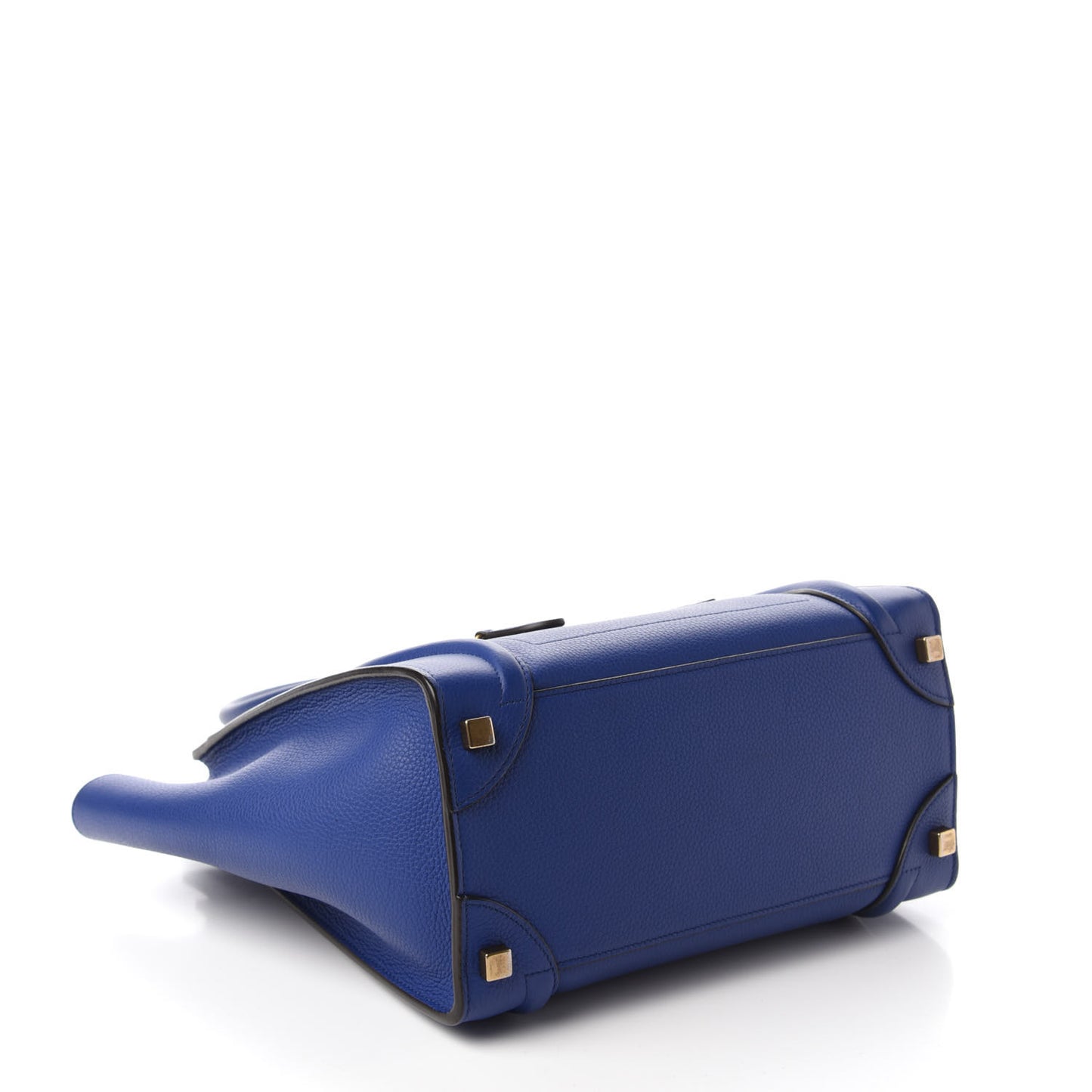 Drummed Calfskin Micro Luggage Indigo