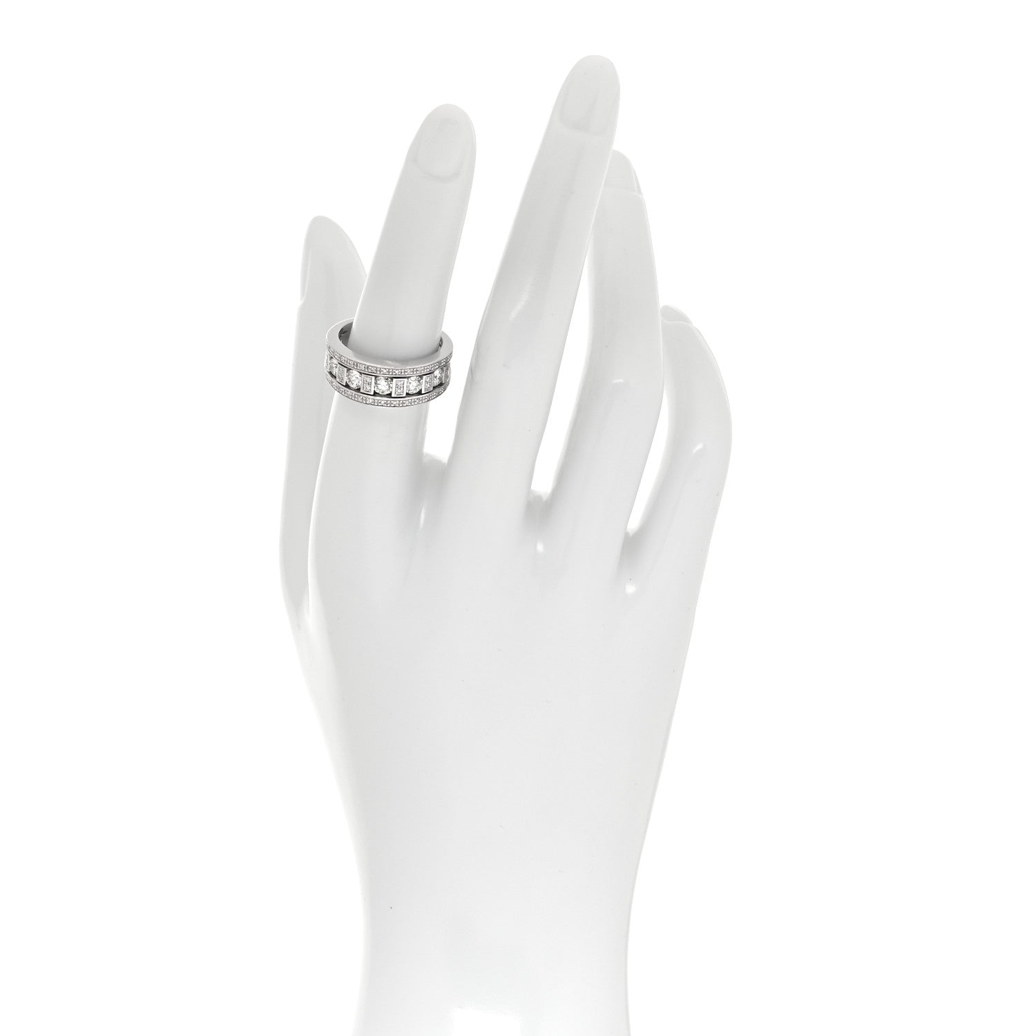 Damiani 18K White Gold Diamond Belle Epoque Band Ring 53 6.25 2 of 6