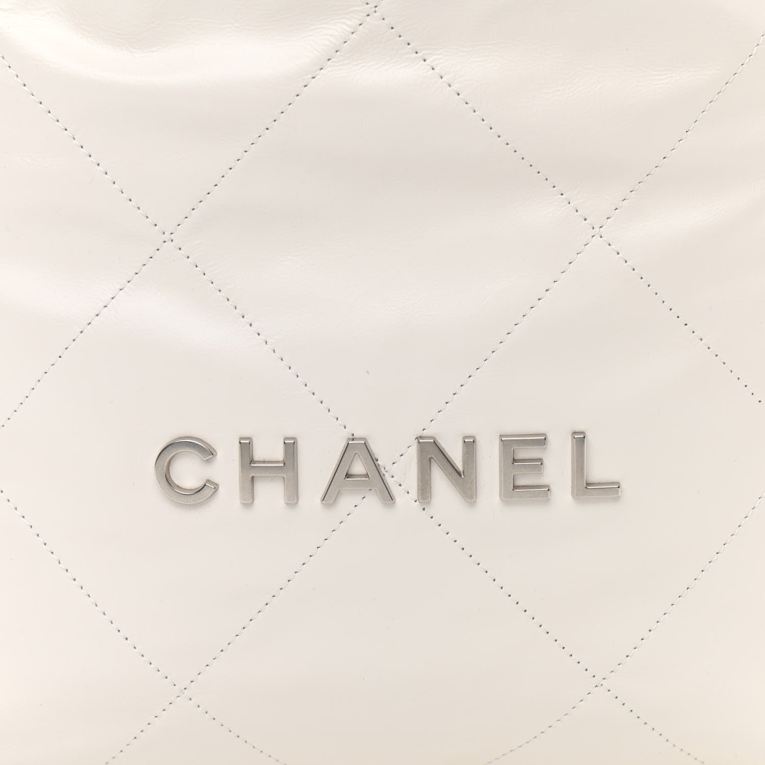 Chanel Shiny Calfskin Quilted Small Chanel 22 White 9 of 11