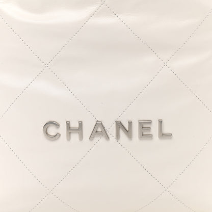 Chanel Shiny Calfskin Quilted Small Chanel 22 White 9 of 11