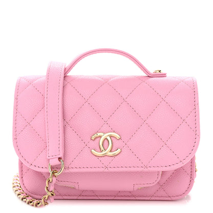 Chanel Caviar Quilted Business Affinity Clutch With Chain Flap Lilac 1 of 12