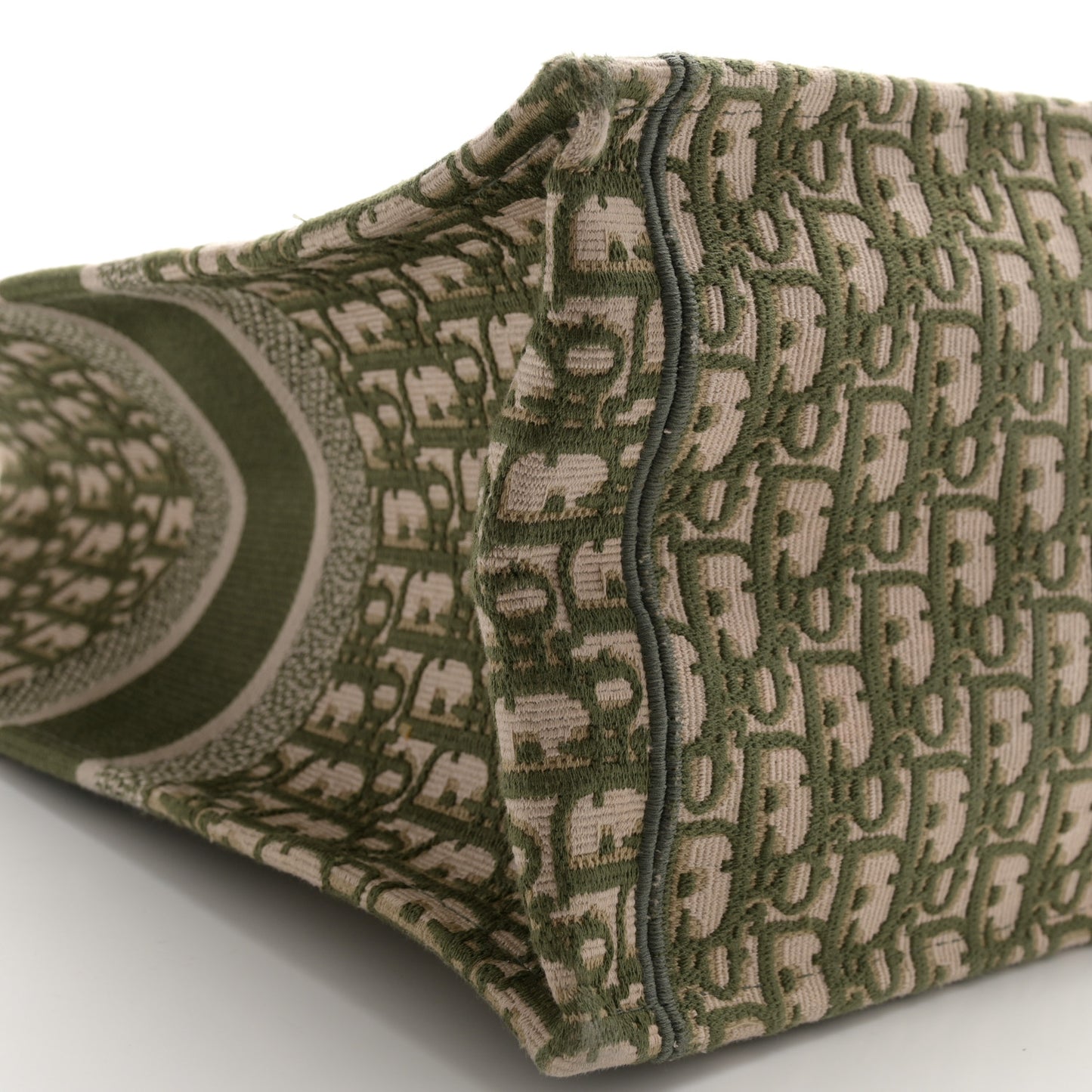 Oblique Large Book Tote Vert Multicolor