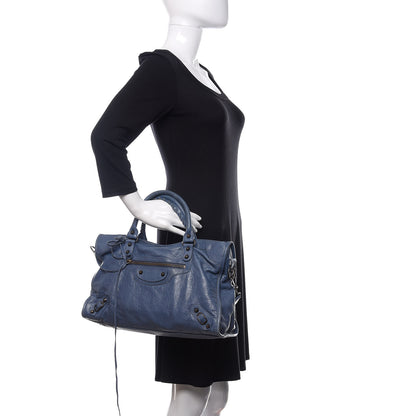 Balenciaga Agneau Classic Hardware City Bleu Persan 2 of 17