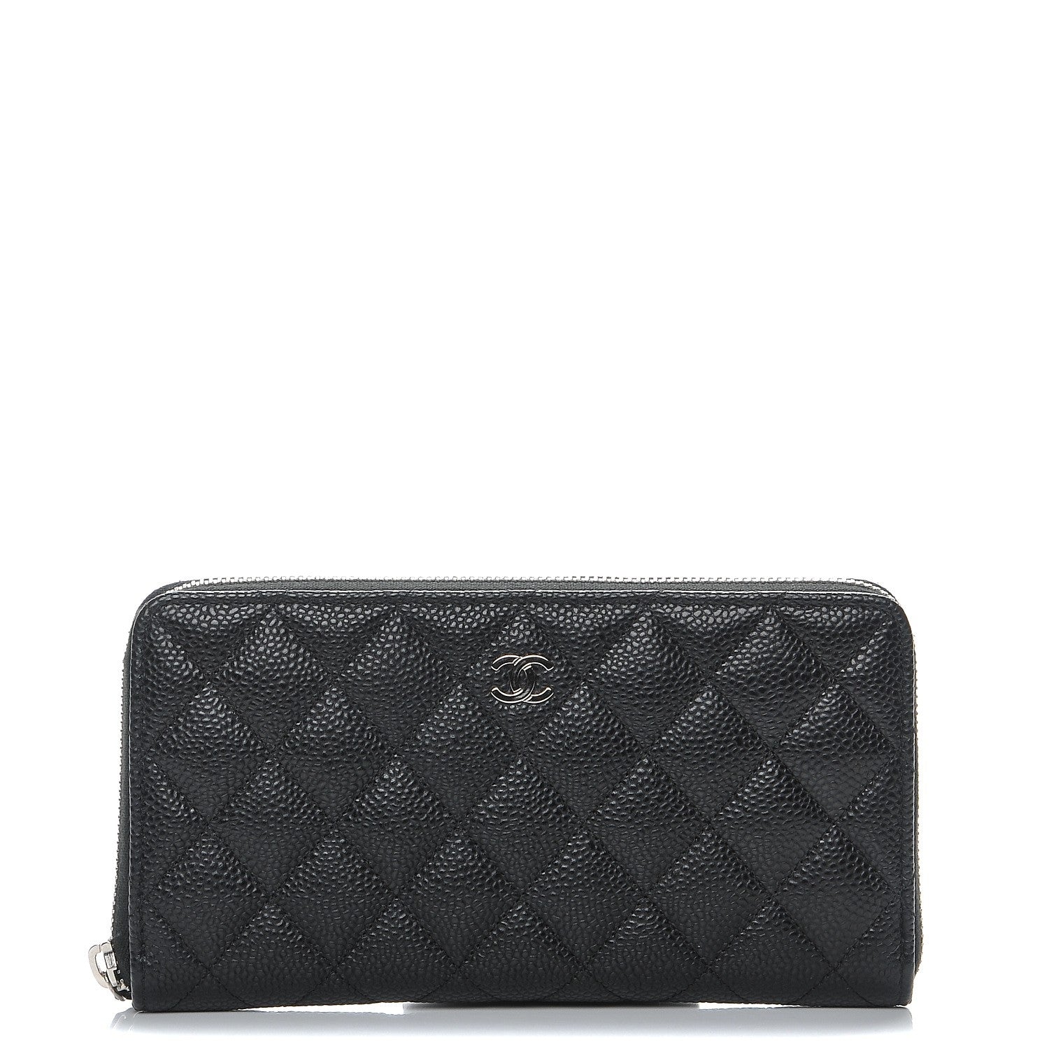 Chanel Caviar Quilted Large Gusset Zip Around Wallet Black 1 of 9