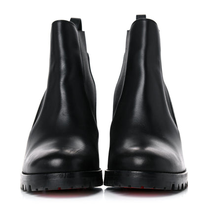 Christian Louboutin Calfskin Marchacroche 70 Chelsea Boots 37 Black 2 of 20