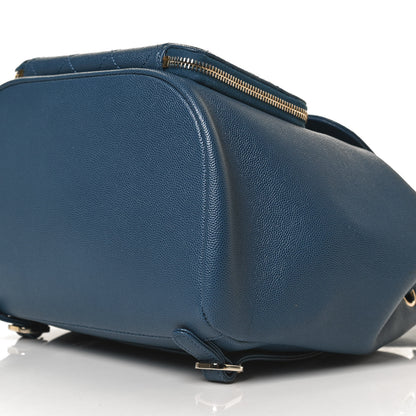 Chanel Caviar Quilted Business Affinity Backpack Blue 9 of 11