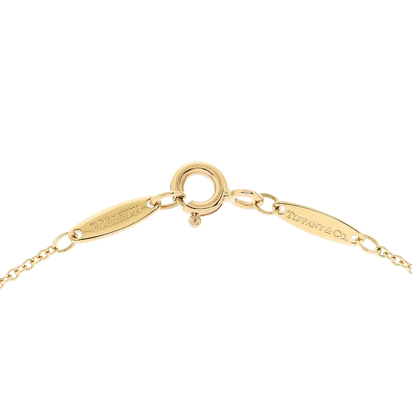18K Yellow Gold Diamond .05ct Elsa Peretti Diamonds by the Yard Pendant Necklace