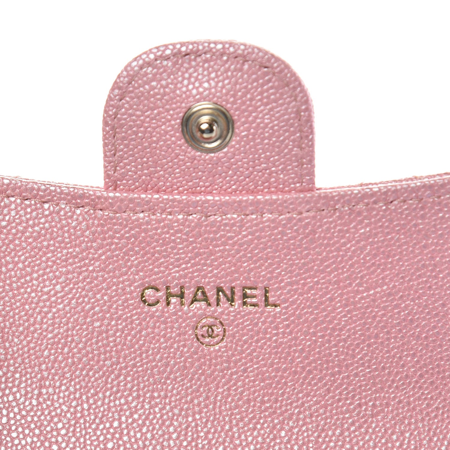 Chanel Iridescent Caviar Quilted Flap Card Holder Rose Pink 6 of 9