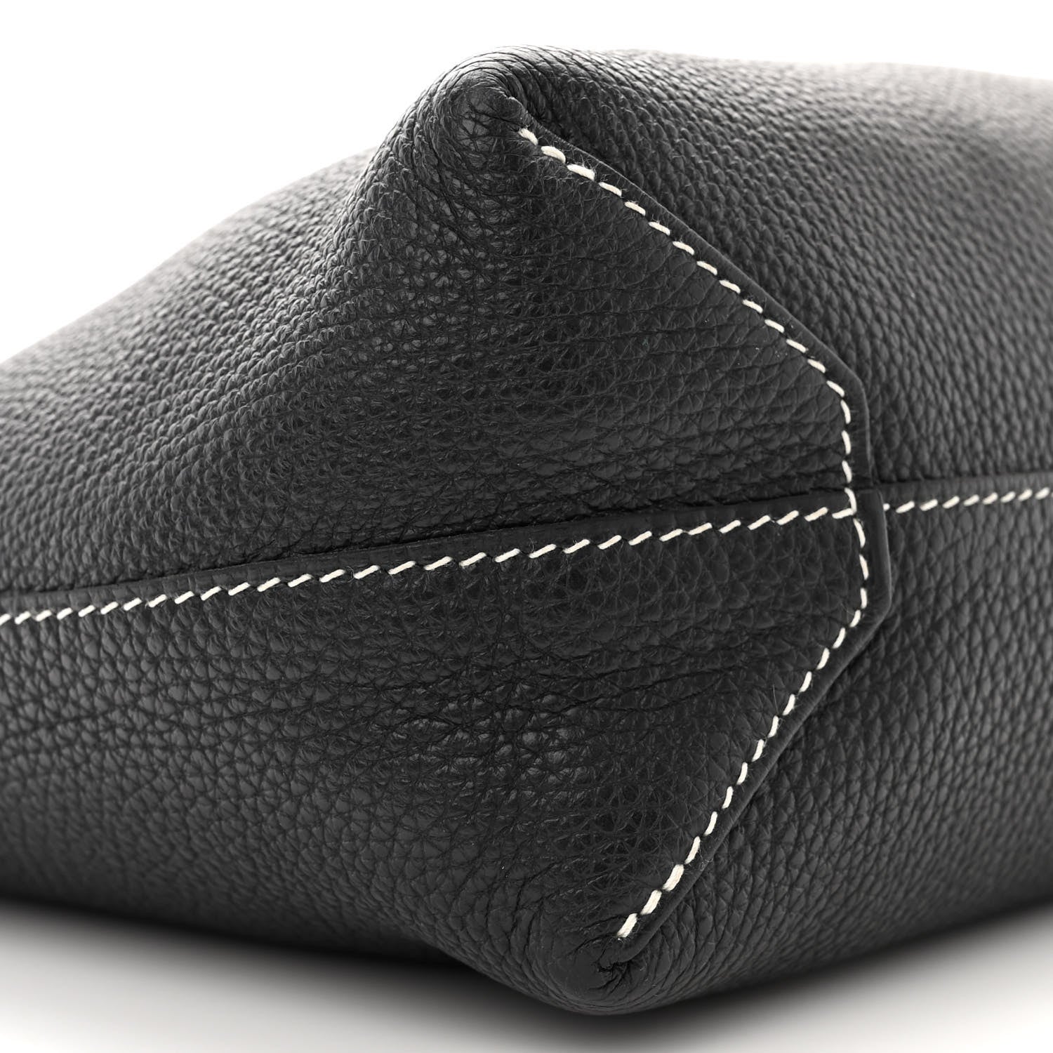Hermes Taurillon Clemence Double Sens 30 Reversible Tote Bleu Nuit Black 8 of 12