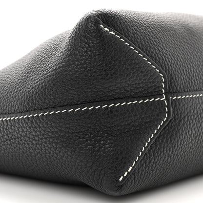 Hermes Taurillon Clemence Double Sens 30 Reversible Tote Bleu Nuit Black 8 of 12