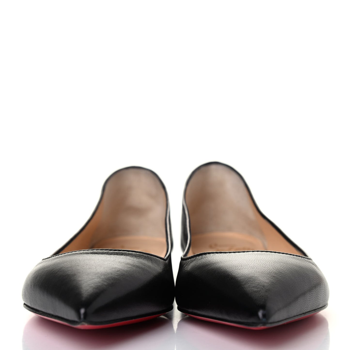 Shiny Nappa Ballalla Flats 36 Black