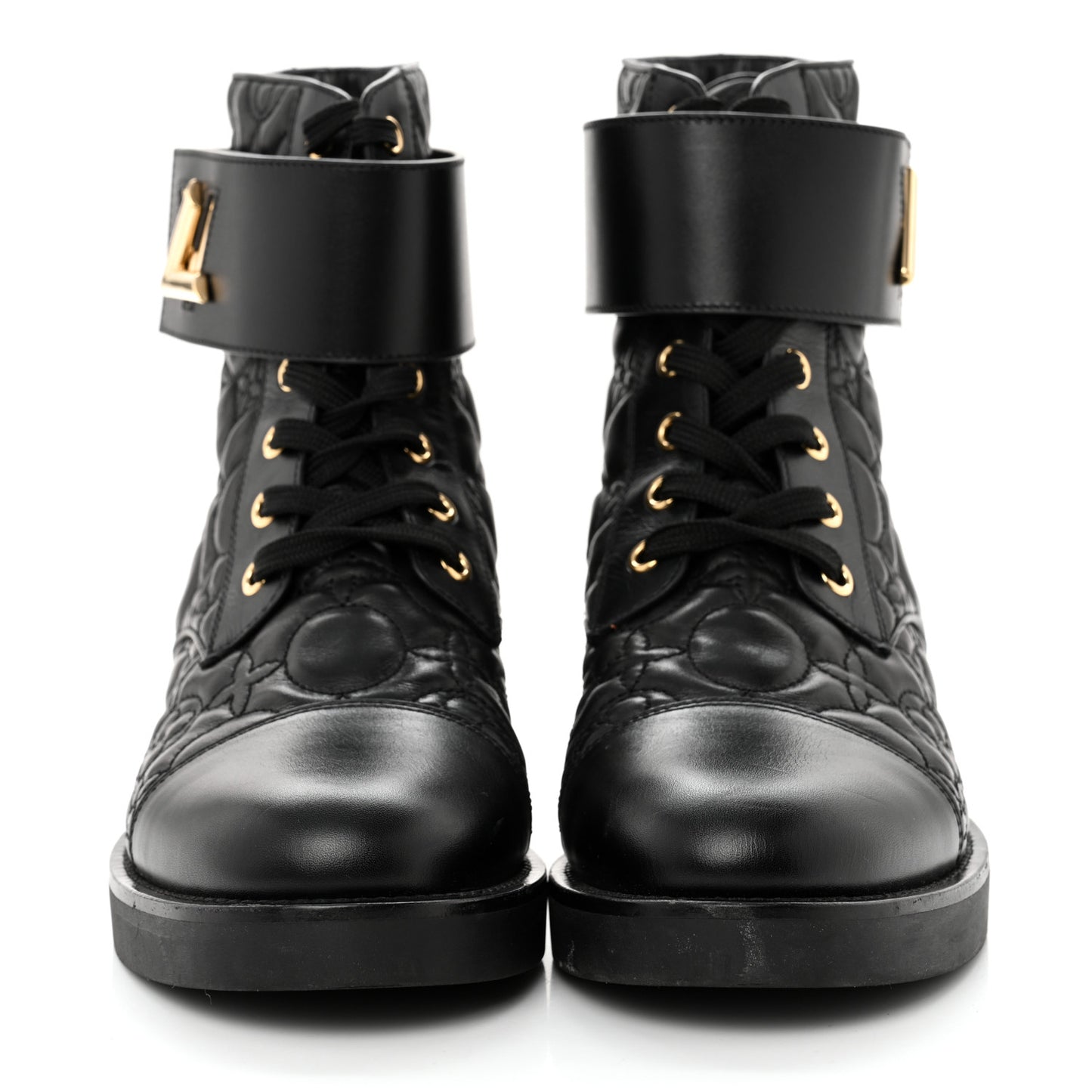 Calfskin Embossed Wonderland Ranger Boots 37 Black