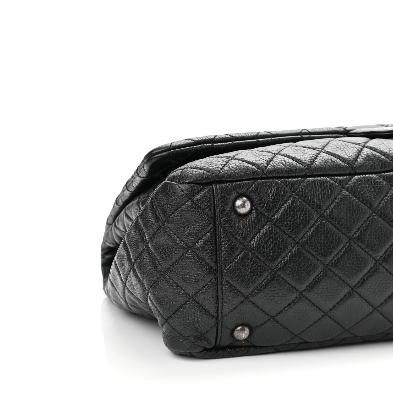 Chanel Calfskin Quilted XXL Travel Flap Bag Black 9 of 10