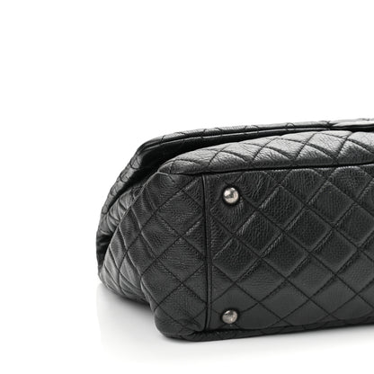 Chanel Calfskin Quilted XXL Travel Flap Bag Black 9 of 10