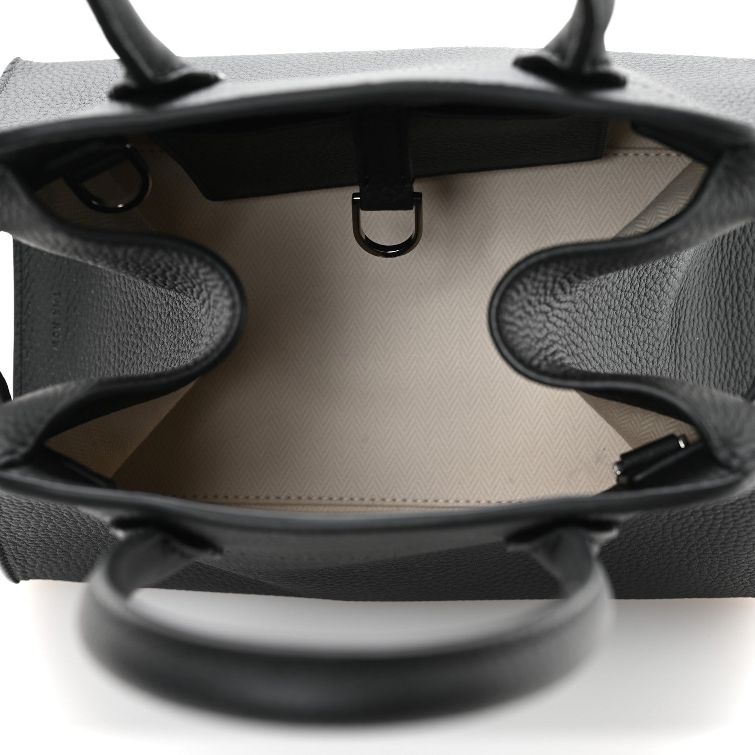 The Row Grained Calfskin Soft Margaux 10 Bag Black 5 of 9