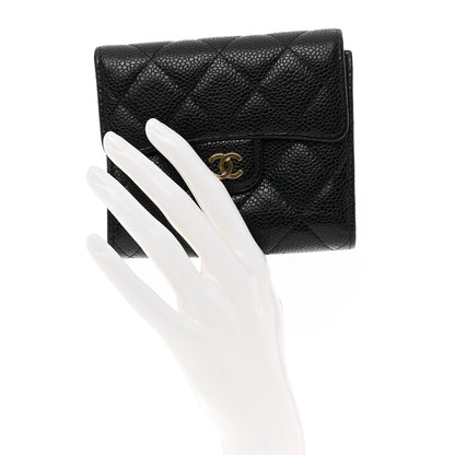 Chanel Caviar Quilted Compact Flap Wallet Black 2 of 11