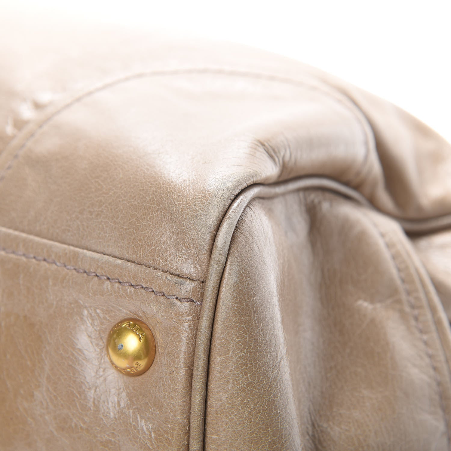 Prada Vitello Shine Shopping Satchel Argilla 11 of 23