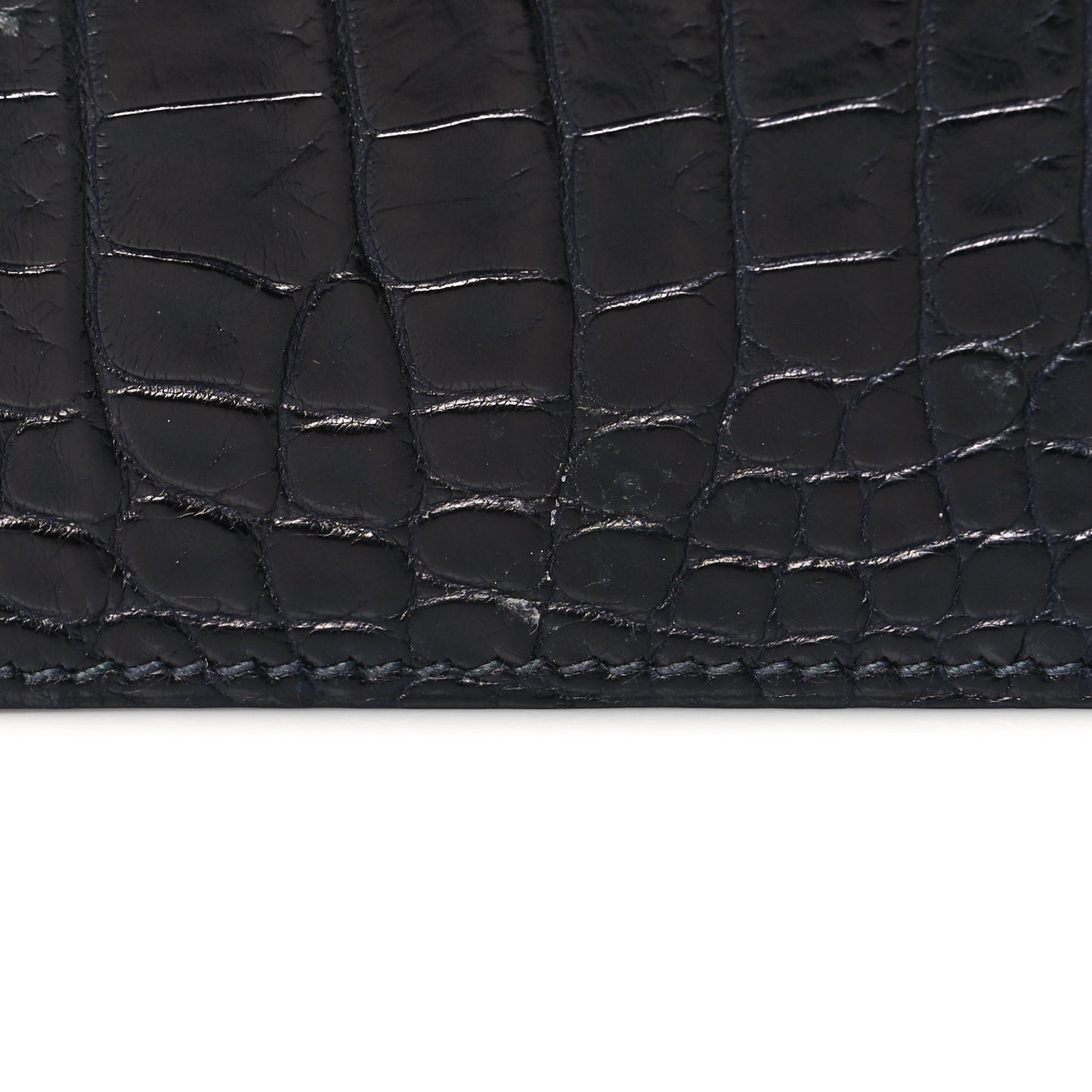 Matte Alligator Chevre MC2 Magellan Passport Holder Black