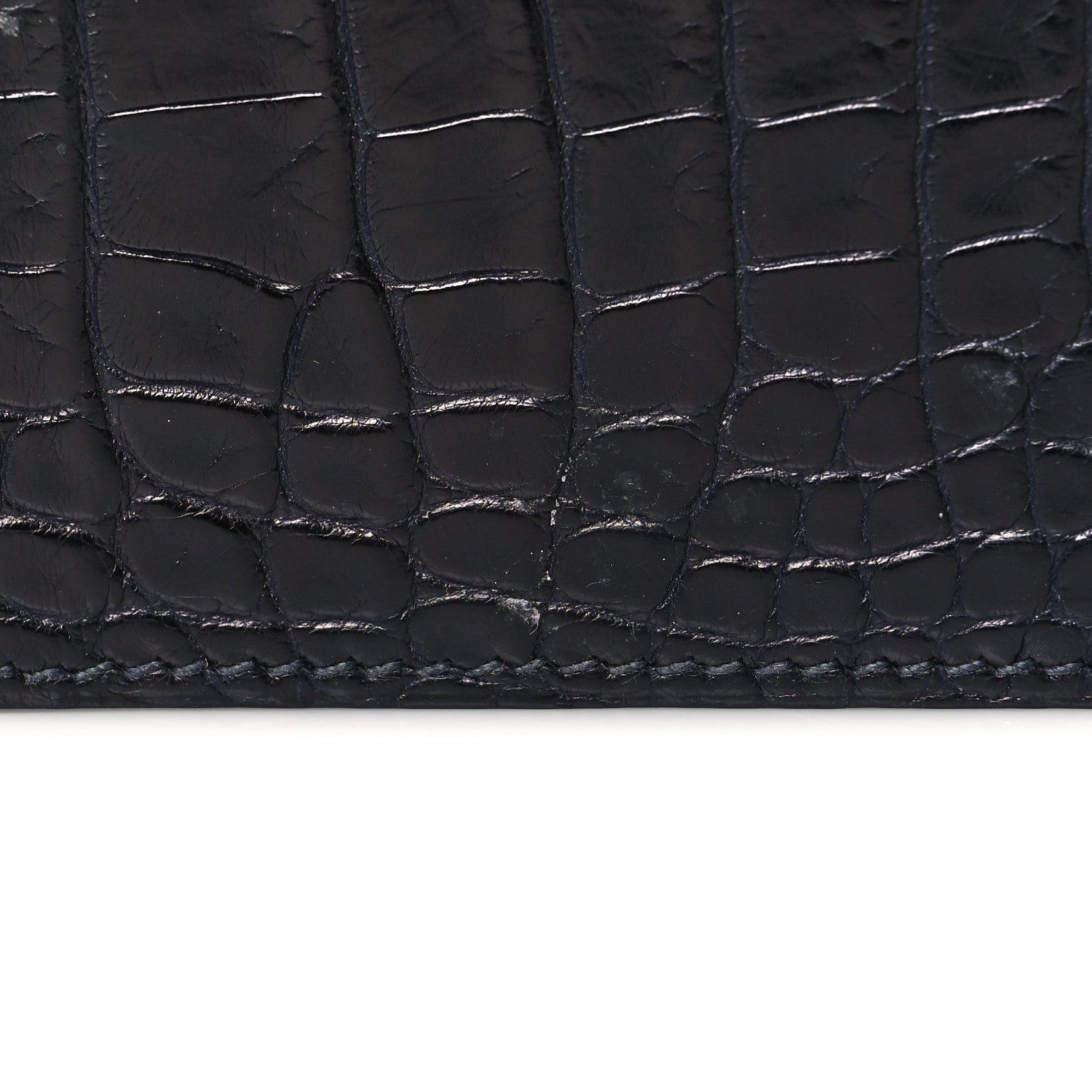 Hermes Matte Alligator Chevre MC2 Magellan Passport Holder Black 7 of 8