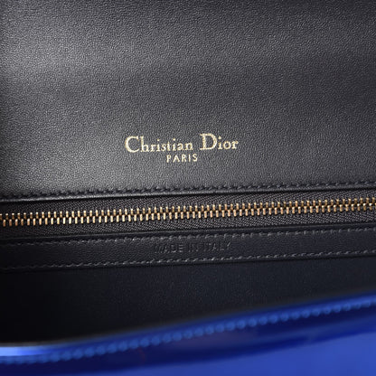 Christian Dior Metallic Patent Micro-Cannage Medium Diorama Flap Bag Blue 6 of 6