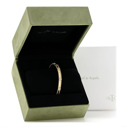 Van Cleef & Arpels 18K Yellow Gold Diamond Perlee Sweet Clovers Bracelet XL 5 of 5