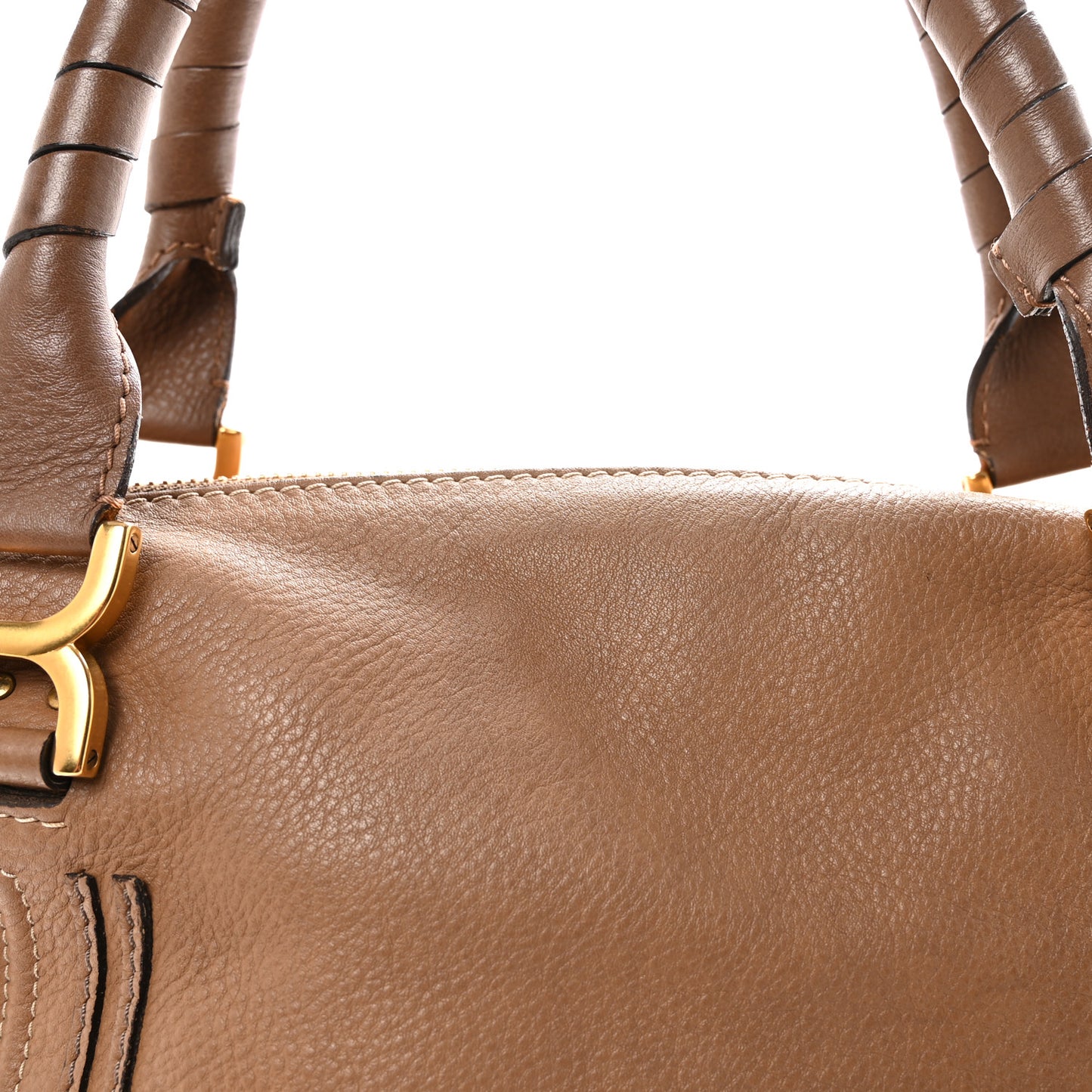 Calfskin Large Marcie Satchel Nut