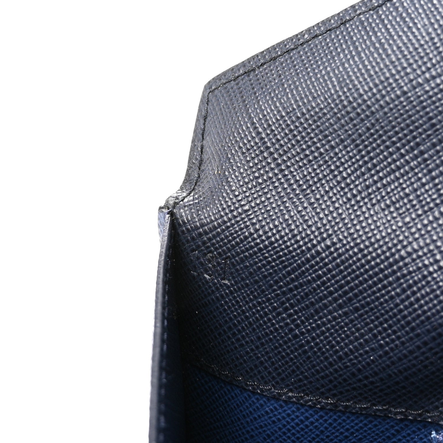 Prada Saffiano Bi-Color Envelope Wallet Baltico Bluette 7 of 10