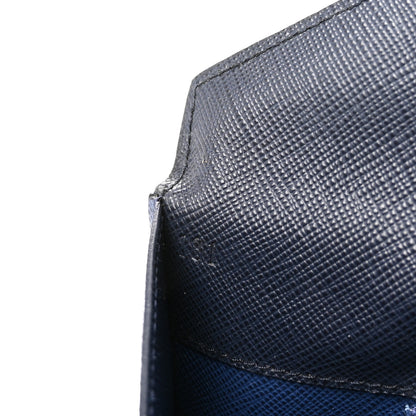 Prada Saffiano Bi-Color Envelope Wallet Baltico Bluette 7 of 10