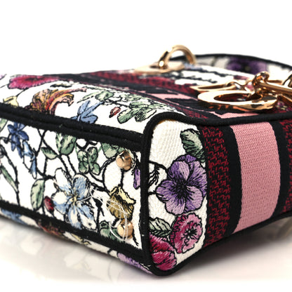 Christian Dior Canvas Florilegio Embroidered Mini Lady D-Lite White Multicolor 10 of 10
