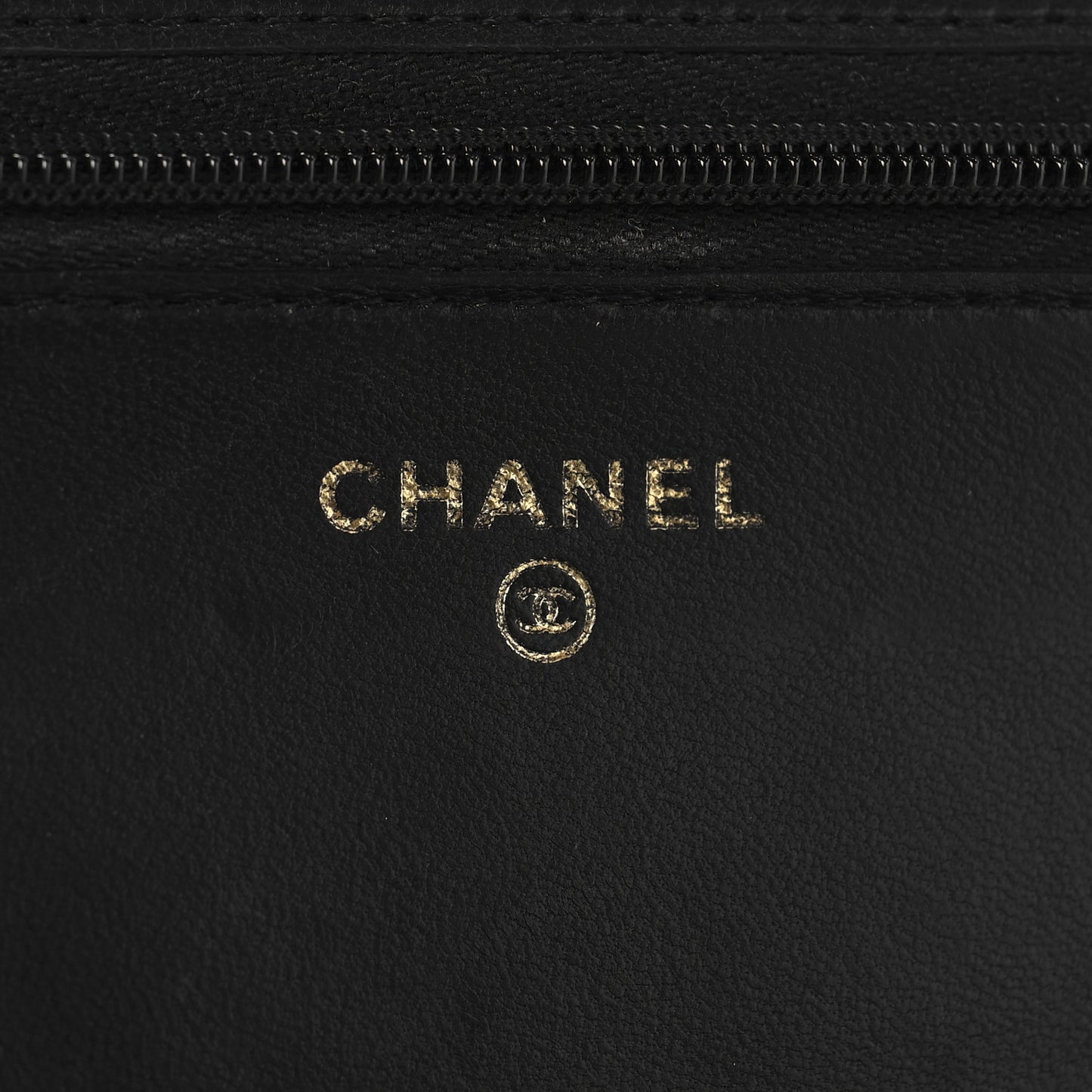 Lambskin Quilted Coco Charms Wallet On Chain Black