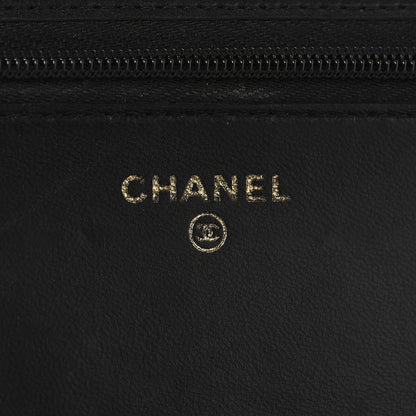 Chanel Lambskin Quilted Coco Charms Wallet On Chain Black 6 of 13