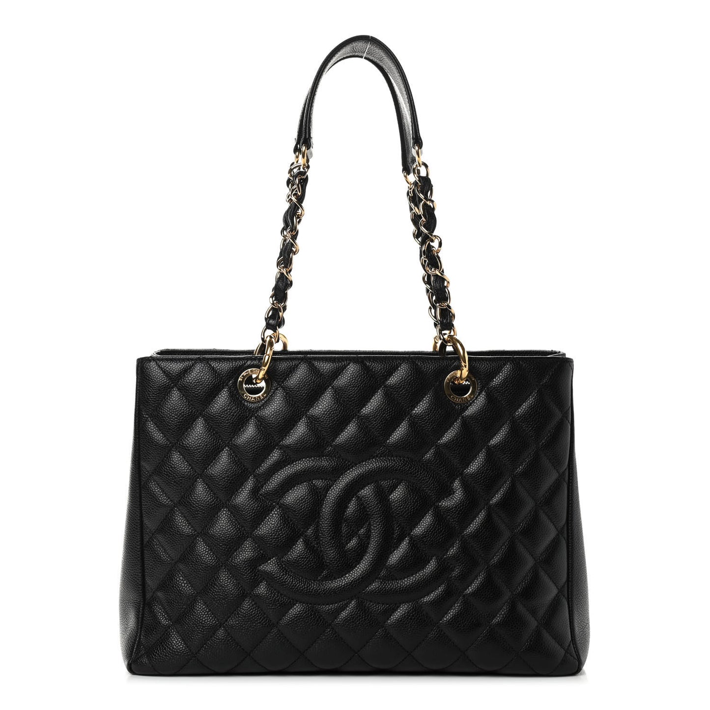 Caviar Quilted Grand Shopping Tote GST Black
