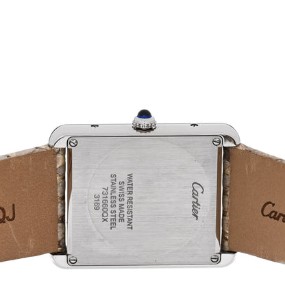 Cartier Stainless Steel Python 27mm Tank Solo Quartz Watch Taupe 4 of 5